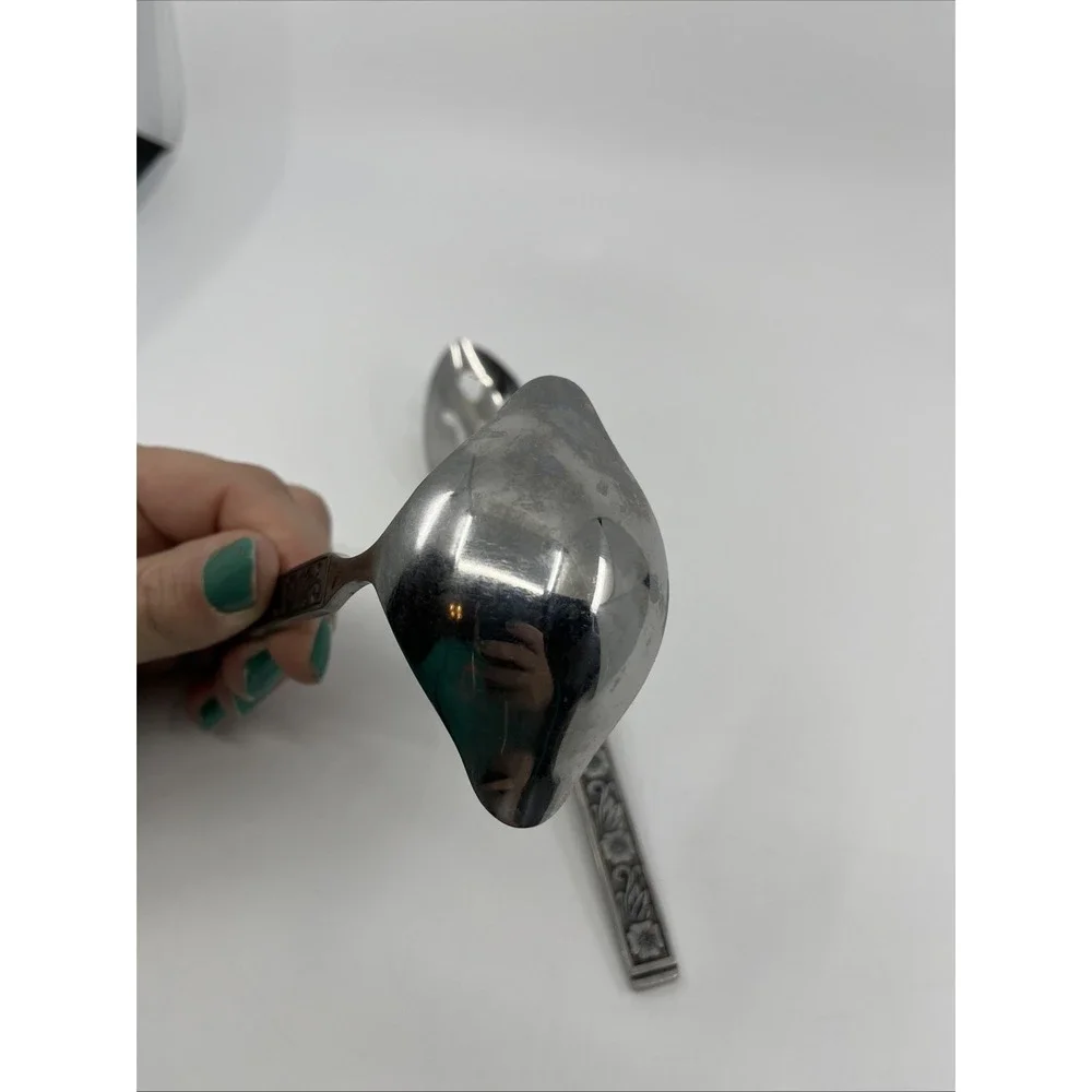 Gold Standard NIGHT BLOSSOM Stainless Serving Slotted Spoon Gravy Ladle